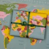 Wrapping paper sheets - World Map