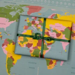 Wrapping paper sheets - World Map