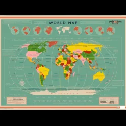 Wrapping paper sheets - World Map