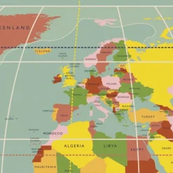 Wrapping paper sheets - World Map