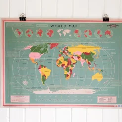 Wrapping paper sheets - World Map