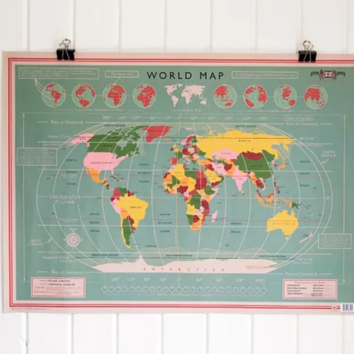 Wrapping paper sheets - World Map